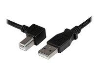 StarTech 2m USB 2.0 A to Left Angle B Cable Cord - 2 m USB Printer Cable - Left Angle USB B Cable - 1x USB A (M), 1x USB B (M