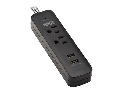 SURGE PROTECTOR POWER STRIP2-OUTLET 2 USB PORTS 2.1A 6FT CORD