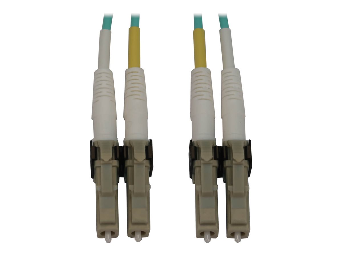 Eaton Tripp Lite Series 400G Multimode 50/125 OM3 Switchable Fiber Optic Cable (Duplex LC-PC M/M), LSZH, Aqua, 3 m (9.8 ft.)