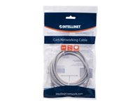Intellinet Network Patch Cable, Cat6, 3m, Grey, CCA, U/UTP, PVC, RJ45, Gold Plated Contacts, Snagless, Booted, Lifetime Warranty, Polybag - patch cable - grey