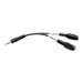 Eaton Tripp Lite Series 3.5 mm 3-Position to 3.5 mm 4-Position Audio Headset Splitter Adapter Cable (2xF/M), 6 in. (15.2 cm)