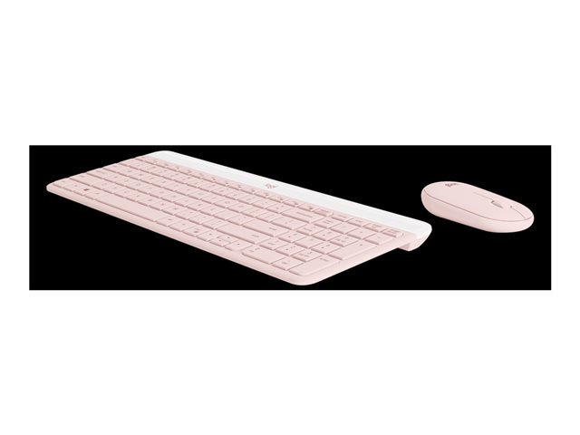 Logitech Slim Wireless Combo MK470 - ensemble clavier et souris - AZERTY - Franais - rose Priphrique d\'entre