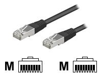 wentronic CAT 5e Kabel med folie og kobberfletning (FTP) 2m Netværkskabel Sort