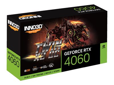 0835168003361 - Inno 3D Grafikkarte Nvidia GeForce RTX 4060 Twin X2 8 GB GDDR6-SDRAM PCIe x8 DisplayPort HDMI® Übertaktet   Overclocked