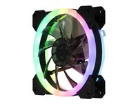 Cooltek Silent Fan LED Series 120 RGB Fan 1-pack Sort Hvid 120 mm