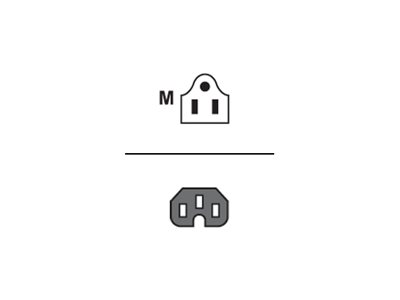 AddOn - Power cable - NEMA 5-15P to IEC 60320 C15