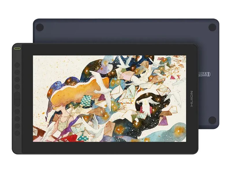 Huion Kamvas 16 (2021) digitiser USB-C twilight Product shot Multi-angle 78650