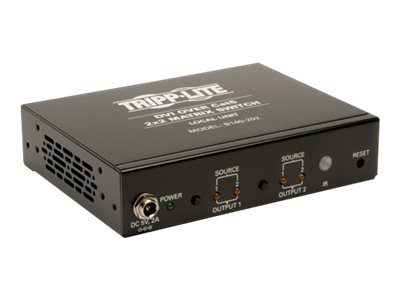 Tripp Lite 2-Port 2x2 DVI Over Cat5/Cat6 Matrix Splitter Switch Video Transmitter 200'