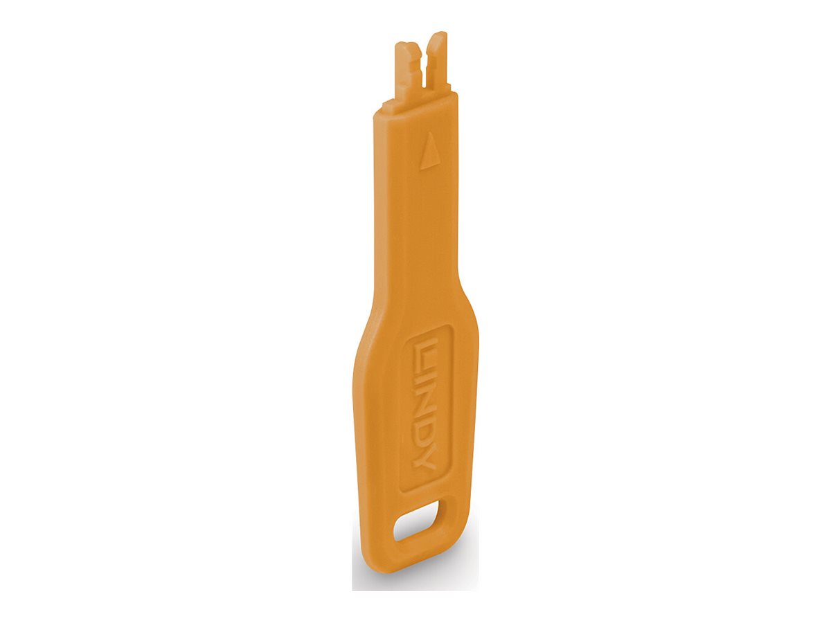 LINDY RJ45 Port Blocker, key, Orange