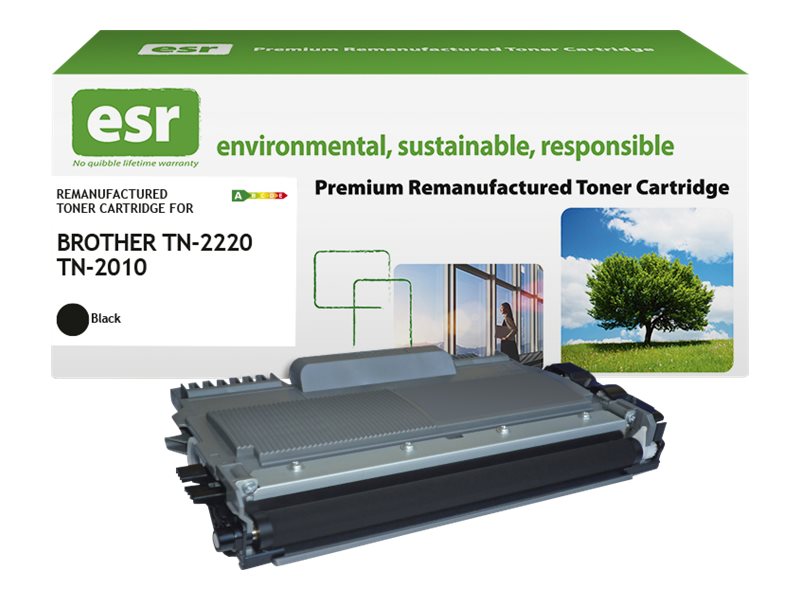 ESR Toner cartridge compatible with Brother TN-2220BK black remanufactured 2.600 pages
