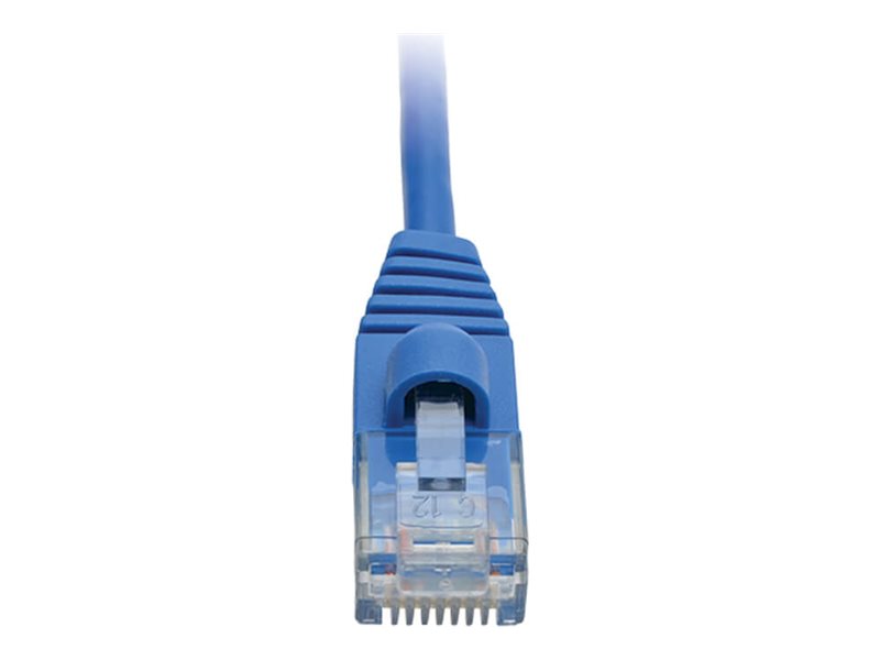 Tripp Lite Cat6a 10G Snagless Molded Slim UTP Network Patch Cable (RJ45 M/M), Blue, 2 ft.
