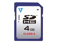V7 VASDH4GCL4R - flash memory card - 4 GB - SDHC