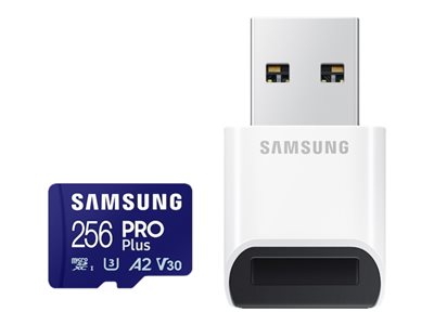 8806094780697 - SAMSUNG PRO Plus 256 GB microSDXC-Speicherkarte (2023) mit USB-Adapter (MB-MD256SB WW)