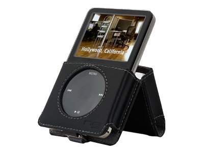 Belkin Kickstand Case for 5G iPod Case for player fine-grain leather black 