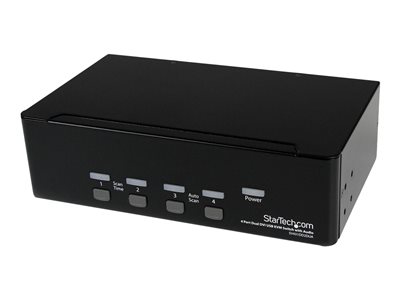 StarTech.com 4-Port Dual KVM Switch with Audio for DVI Computers