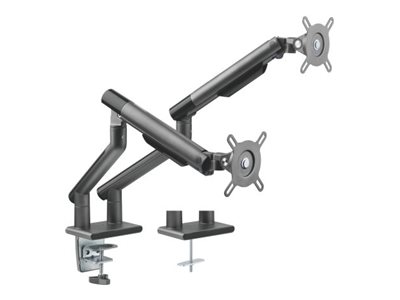 Lumi Premium Series mounting kit Slim for 2 LCD displays spring assisted space Product shot Left-angle 79150