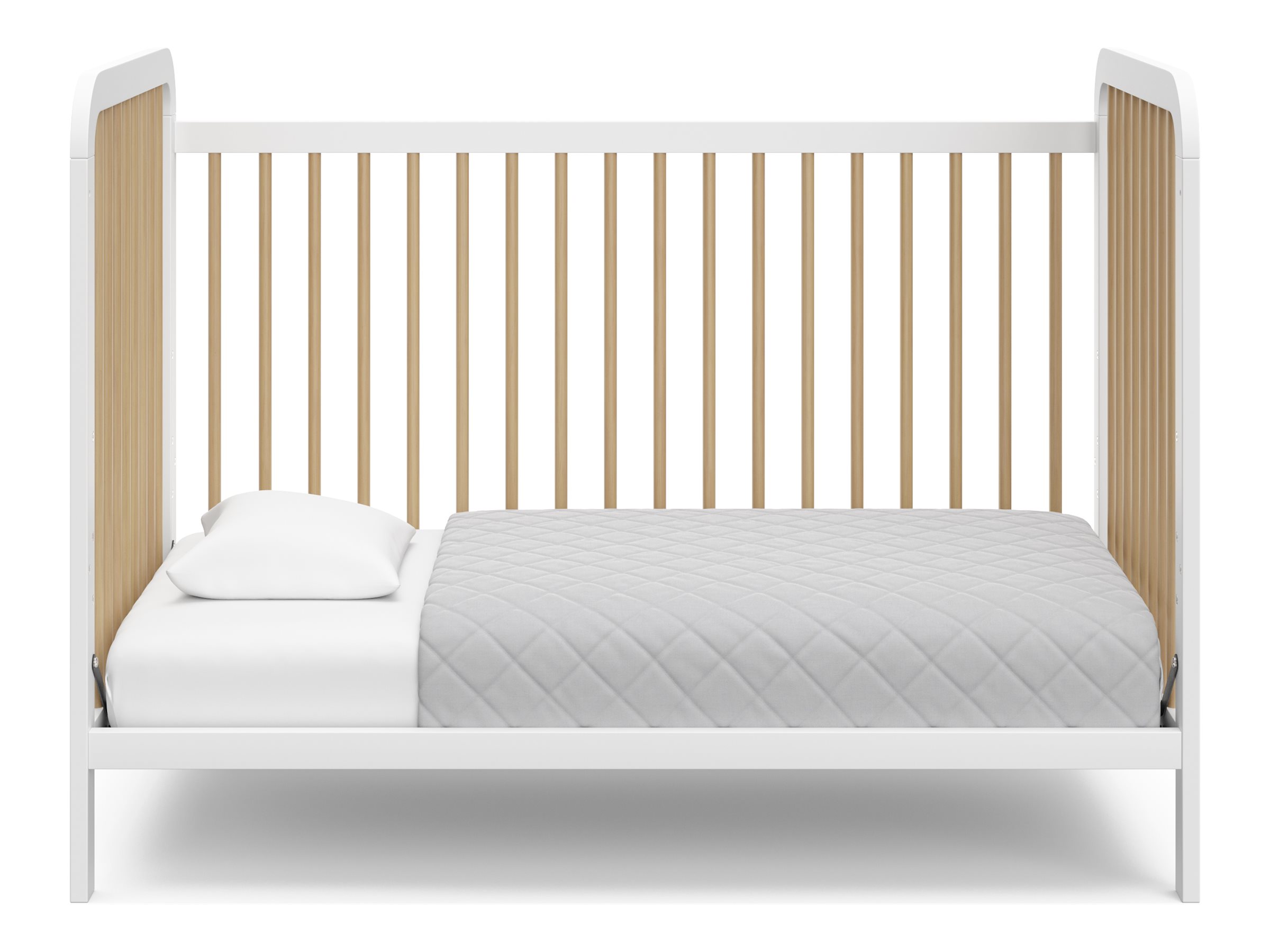 Storkcraft Pasadena 3-in-1 Convertible Crib - White/Driftwood