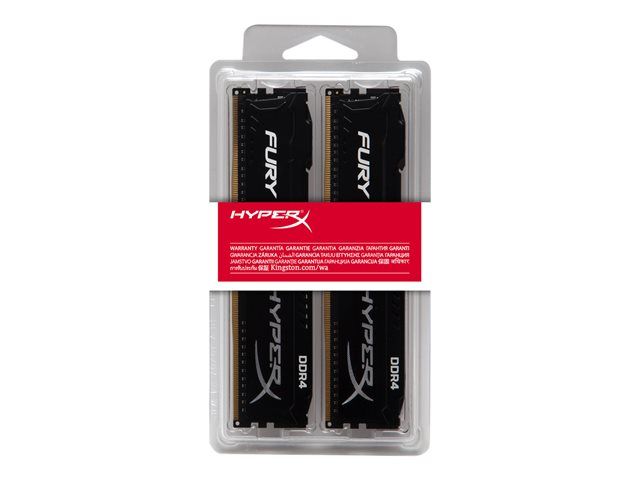 HyperX FURY - DDR4 - kit - 32 GB: 2 x 16 GB - DIMM 288-pin - 2933