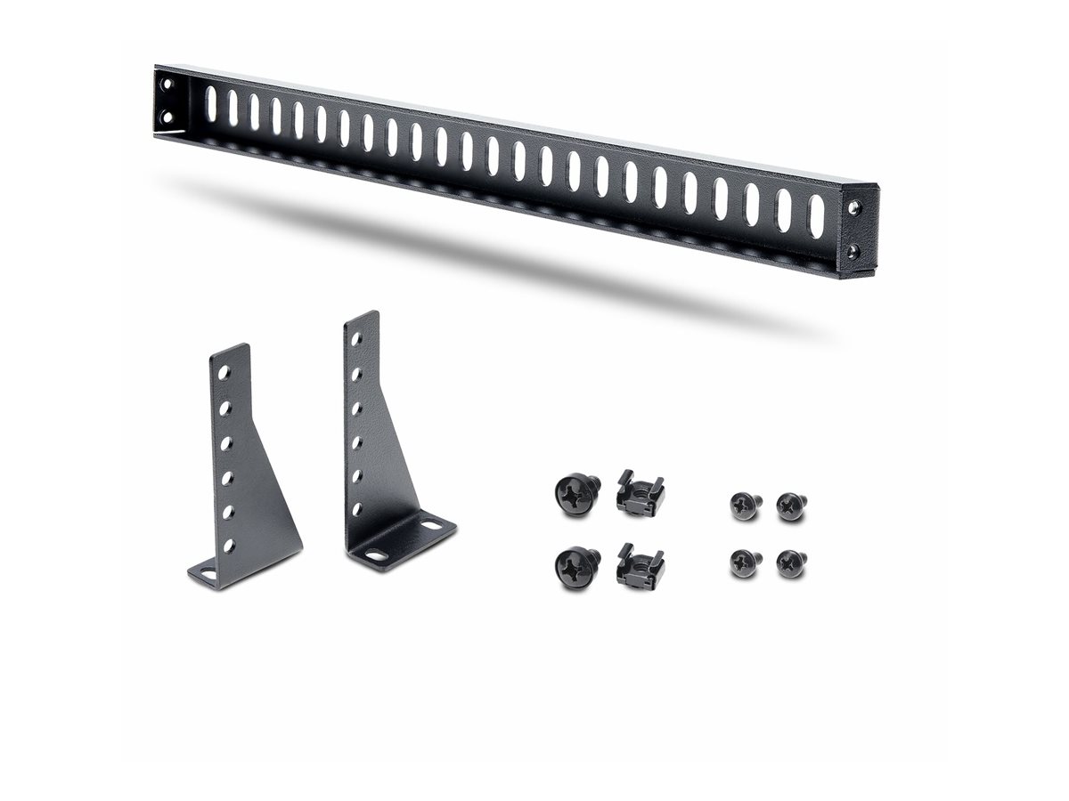 StarTech.com 1U Rack Mountable Cable Lacing Bar w/Adjustable Depth, Cable Support Guide For Organized 19" Racks/Cabinets, Horizontal Cable Guide For Patch Panels/Switches/PDUs - uvazovací lišta pro správu kabelů (horizontální) - 1U – foto 6