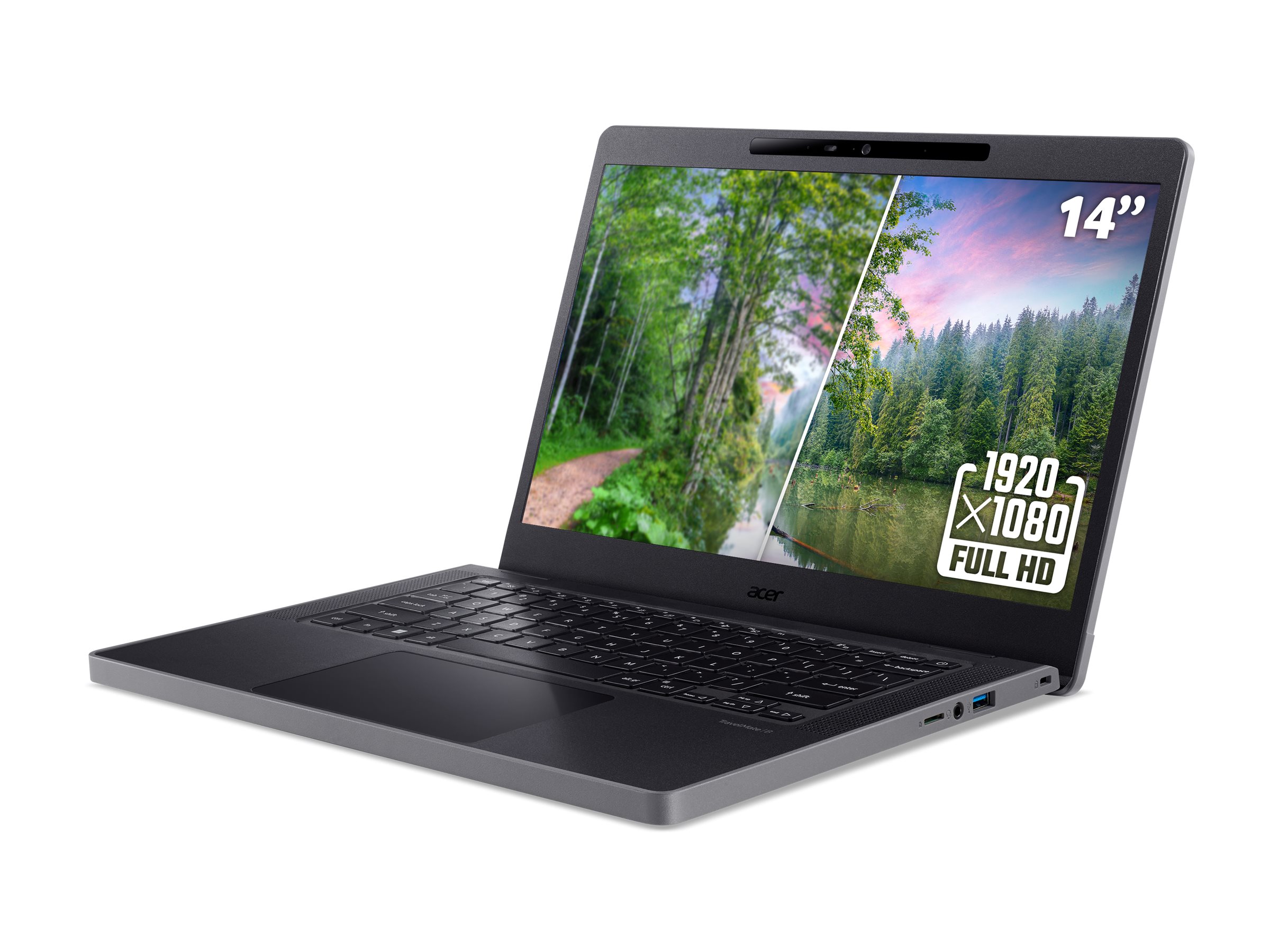 An image of Acer TravelMate B5 14 TMB514-31-G2-TCO - 14" - Intel Core 3 N-series - N355 - 8 GB RAM - 128 GB SSD - UK