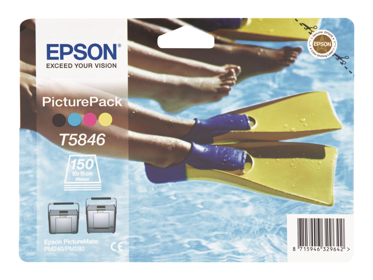 Epson PicturePack T5846 - 1 - barva (azurová, purpurová, žlutá, černá) - sada tisková kazeta / papír – foto 2