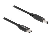 DeLOCK 24 pin USB-C (male) - Strøm DC jackstik 4,5 mm (ID: 3,0 mm) (male) Sort 1.5m Strømkabel