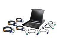 IOGEAR GCL1808KIT 8-Port LCD KVM Switch with USB and PS/2 Cable Set
