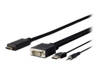 VivoLink Pro HDMI-kabel HDMI/VGA/audio/USB 1m Sort