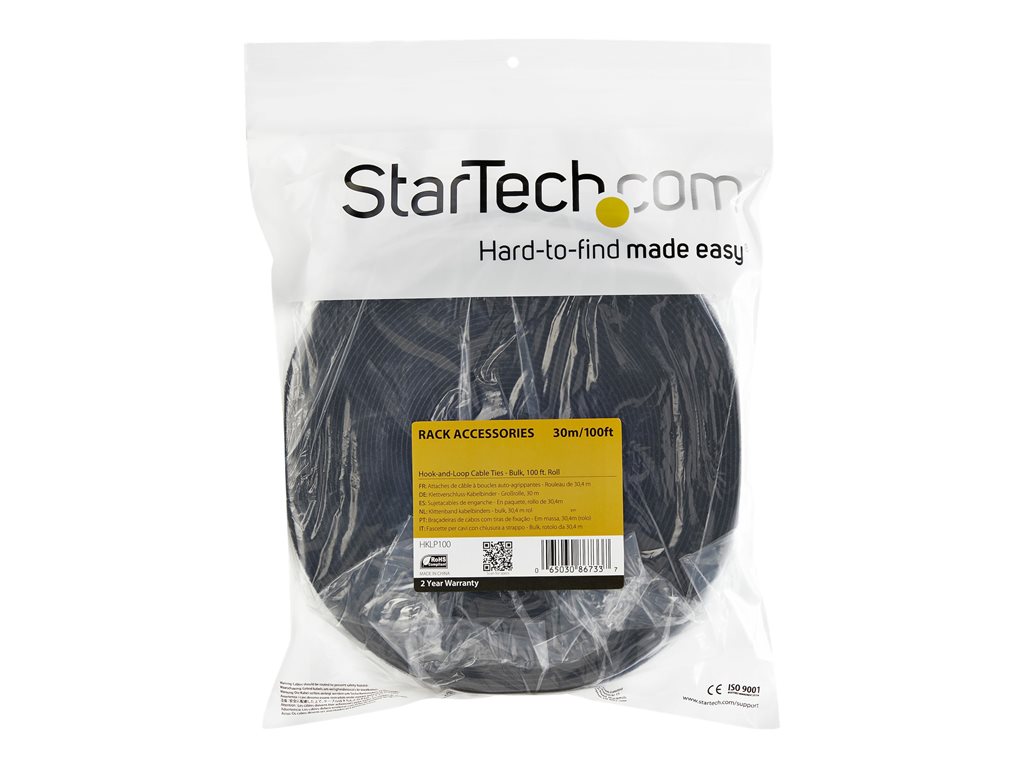 StarTech .com Attaches de câble à boucles auto-agrippantes en vrac
