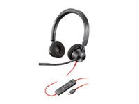 HP Poly Blackwire 3320-M - Blackwire 3300 series - headset - on-ear - wired - USB-C - black - Certified for Microsoft Teams
