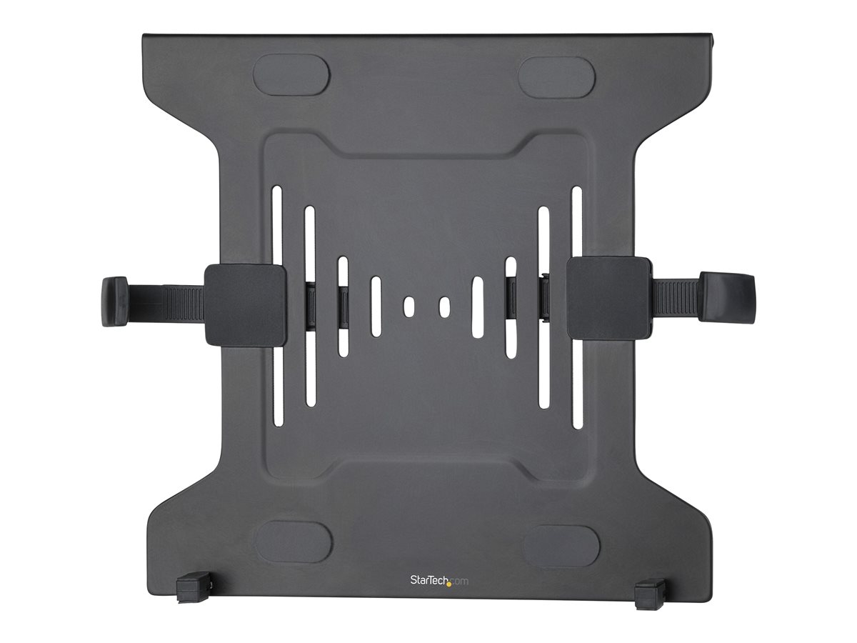 StarTech.com VESA Laptop Tray, Adjustable Monitor Arm Laptop Tray Secures Notebooks up to 4.5kg (9.9lb), 75x75 & 100x100 VESA Holes, Ventilated, Compatible w/ Monitor Desk Mounts & Stands - Vertical Laptop Holder (LAPTOP-ARM-TRAY) upevňovací komponent - pro notebook (počítač) - černá – foto 3