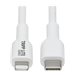 Eaton Tripp Lite Series Safe-IT USB-C to Lightning Sync/Charge Antibacterial Cable (M/M), MFi Certified, White, 2 m (6.6 ft.)