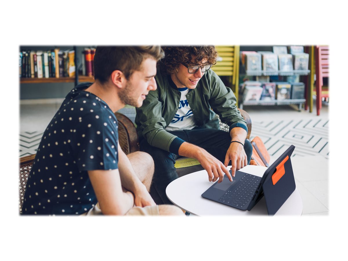 Logitech Rugged Combo 3 Touch for Education - klávesnice a pouzdro - s trackpad - QWERTZ - švýcarská - classic blue Vstupní zařízení – foto 14