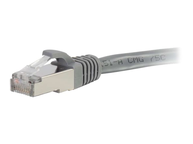 C2G Cat6a Booted Shielded (STP) Network Patch Cable - patch kabel - 20 m - šedá – foto 3