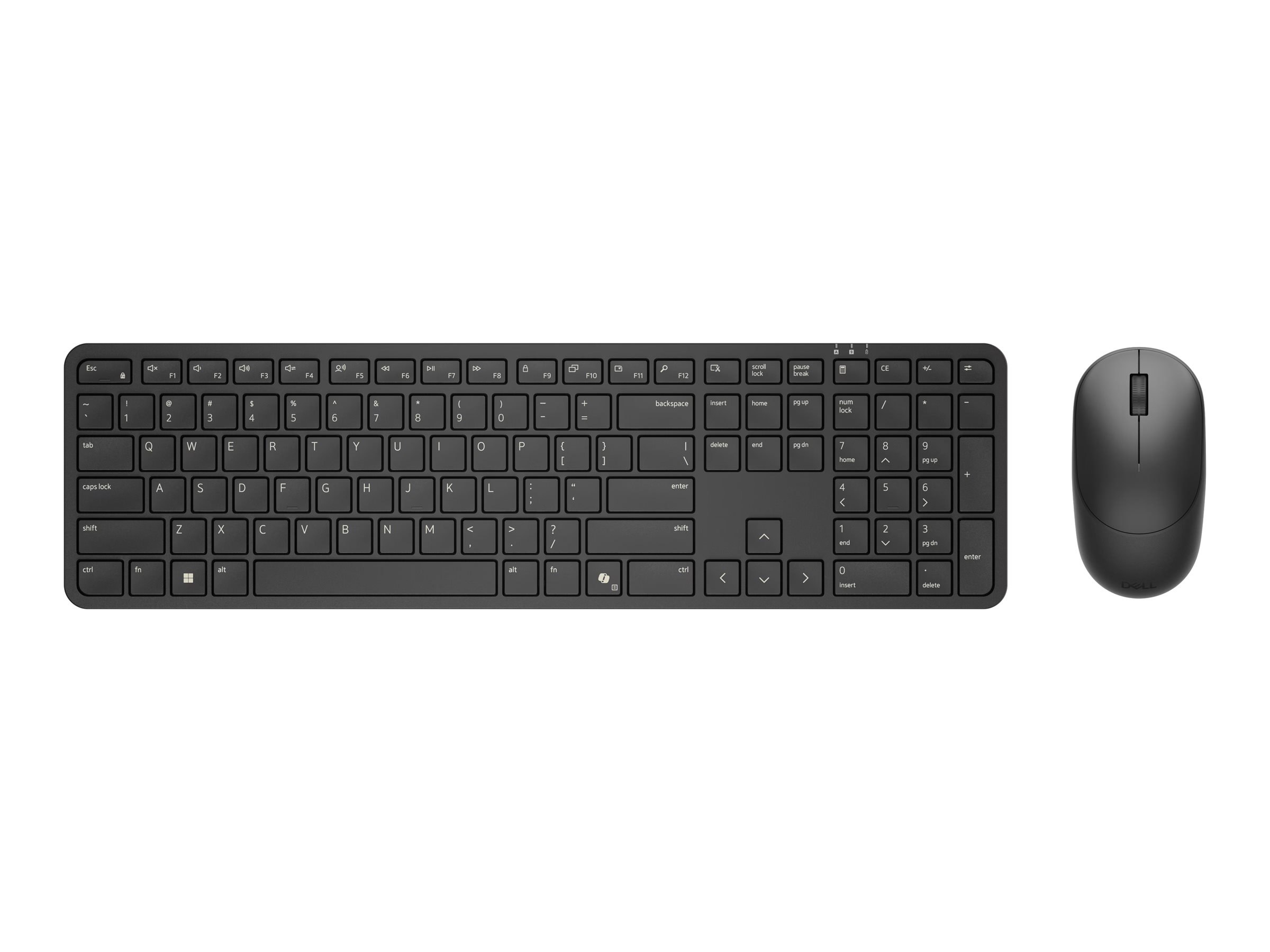 Dell Pro 5 KM526 keyboard and mouse set QWERTY US English black Input Product shot Right-angle 80000