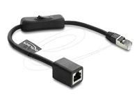 Delock RJ45 Cable plug to jack with switch Cat.6 F/UTP 0.3 m