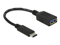 DeLOCK USB 3.1 USB-C adapter 15cm Sort