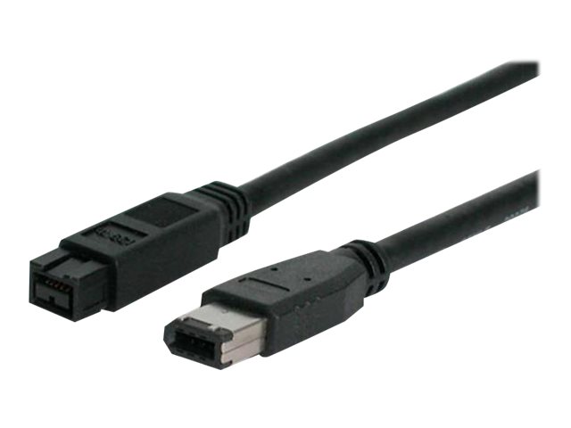 Image of StarTech.com 6 ft IEEE-1394 Firewire Cable 9-6 M/M - IEEE 1394 cable - 6 pin FireWire (M) to FireWire 800 (M) - 6 ft - black - 1394_96_6 - IEEE 1394 cable - 6 PIN FireWire to FireWire 800 - 1.8 m