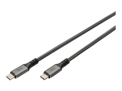 DIGITUS Anschlusskabel USB4.0/C -> C 40Gbit/s 1m schwarz - DB-300443-010-S
