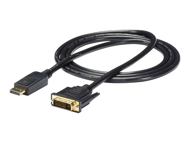Image of StarTech.com DisplayPort to DVI Cable - 6ft / 2m - 1920 x 1200 - M/M – DP to DVI Adapter Cable – Passive DisplayPort Monitor Cable (DP2DVI2MM6) - video adapter cable - DVI-D to DisplayPort - 1.8 m