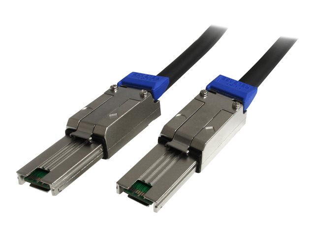Image of StarTech.com 2m External Mini SAS Cable - Serial Attached SCSI SFF-8088 to SFF-8088 - 2x SFF-8088 (M) - 2 meter, Black (ISAS88882) - SAS external cable - TAA Compliant - 2 m