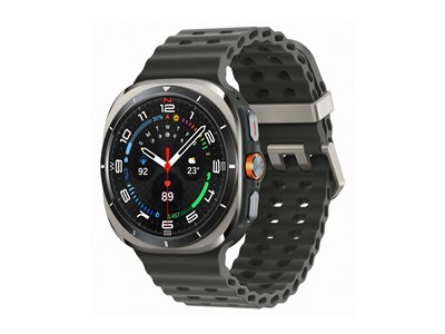 Samsung Galaxy Watch Ultra 47 mm titanium silver smart watch with marine band rubber 