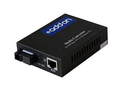 AddOn 100Mbs 1 RJ-45 to 1 SC Media Converter