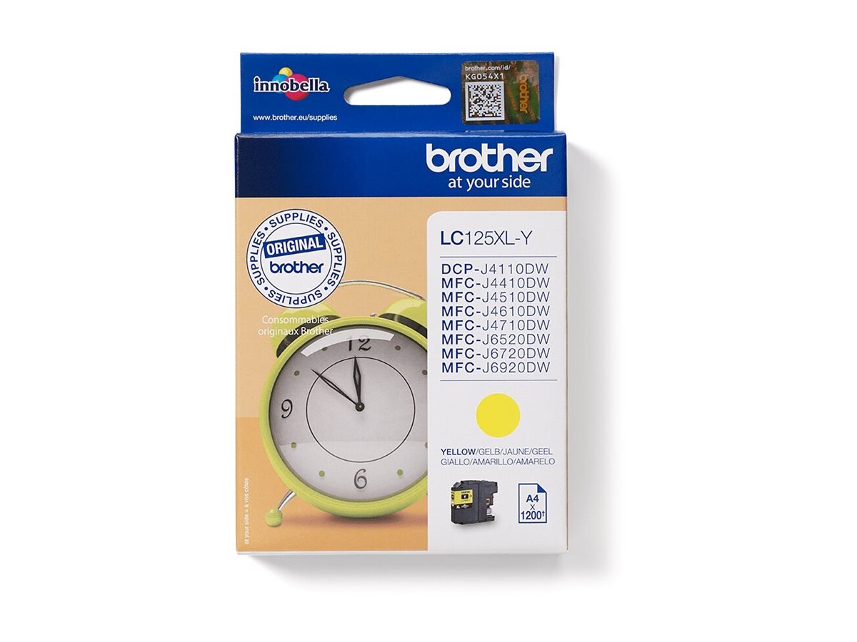 An image of Brother LC125XLY - Super High Yield - yellow - original - ink cartridge