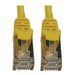 Eaton Tripp Lite Series Cat6a 10G Snagless Shielded Slim STP Ethernet Cable (RJ45 M/M), PoE, Yellow, 15 ft. (4.6 m)