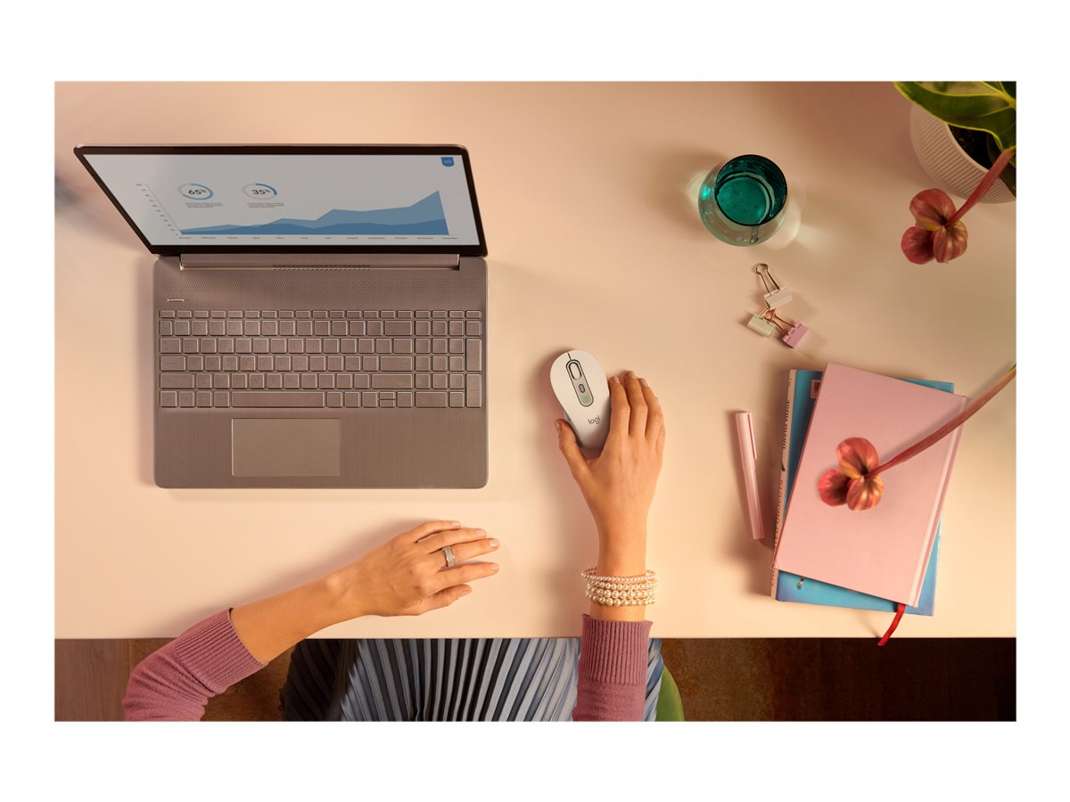 Logitech Signature M650 for Business - myš - 2.4 GHz, Bluetooth - bělavá – foto 9