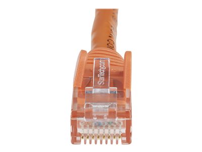 StarTech.com 7ft CAT6 Ethernet Cable, 10 Gigabit Snagless RJ45 650MHz 100W PoE Patch Cord, CAT 6 10GbE UTP Network Cable w/Strain Relief, Orange, Fluke Tested/Wiring is UL Certified/TIA - Category 6 - 24AWG (N6PATCH7OR)