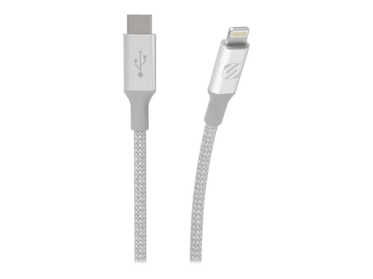 Scosche USB-C to Lightning Charging Cable - Silver - 2.4m - SC-CI4B8SR-SP
