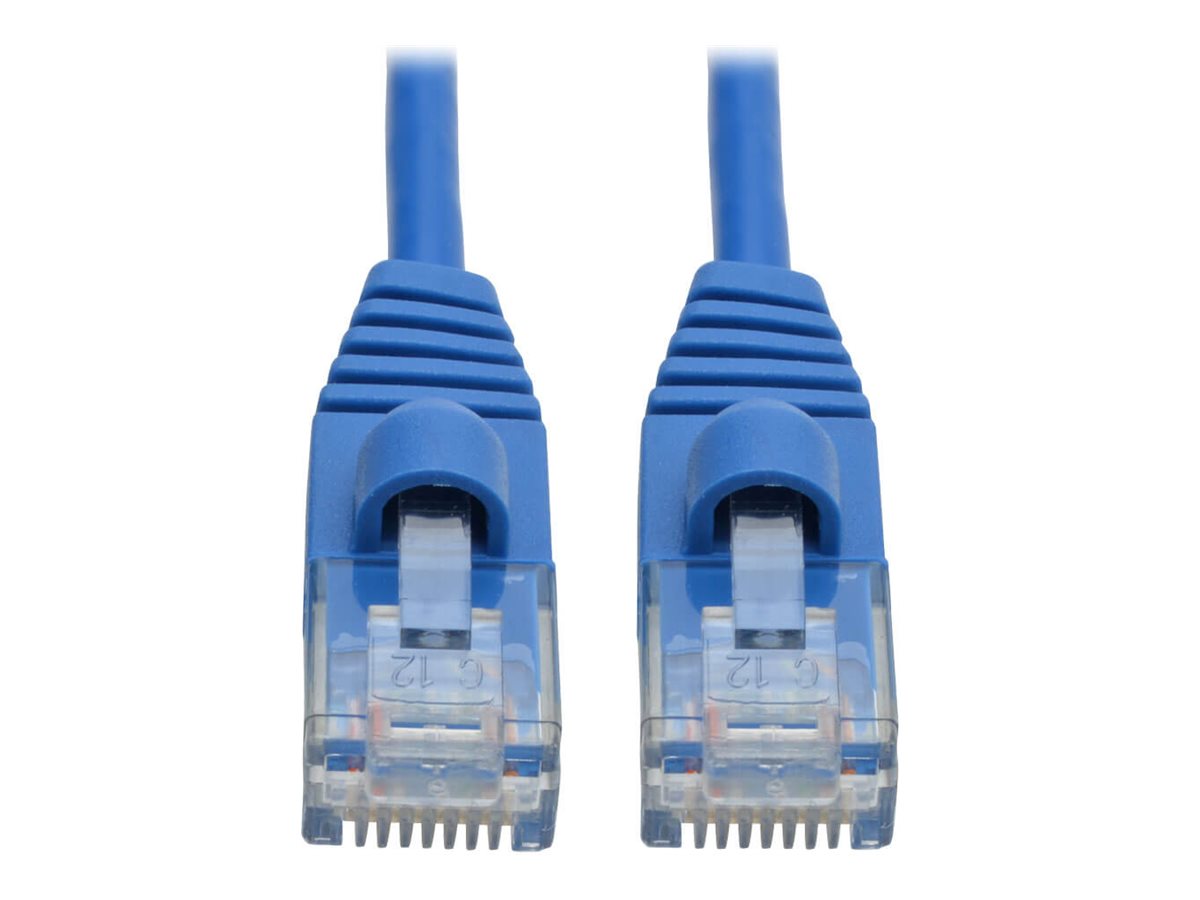Tripp Lite Cat6a 10G Snagless Molded Slim UTP Network Patch Cable (RJ45 M/M), Blue, 6 ft.