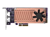 QNAP QM2-2P2G2T - Storage controller - M.2 - M.2 NVMe Card / PCIe 3.0 (NVMe) - low profile - PCIe 3.0 x4, 2.5 Gigabit Ethernet - for QNAP QVP-63, TS-453, 473, 673, 832, 873, TVS-672, 872, h1288; VioStor QVP-85